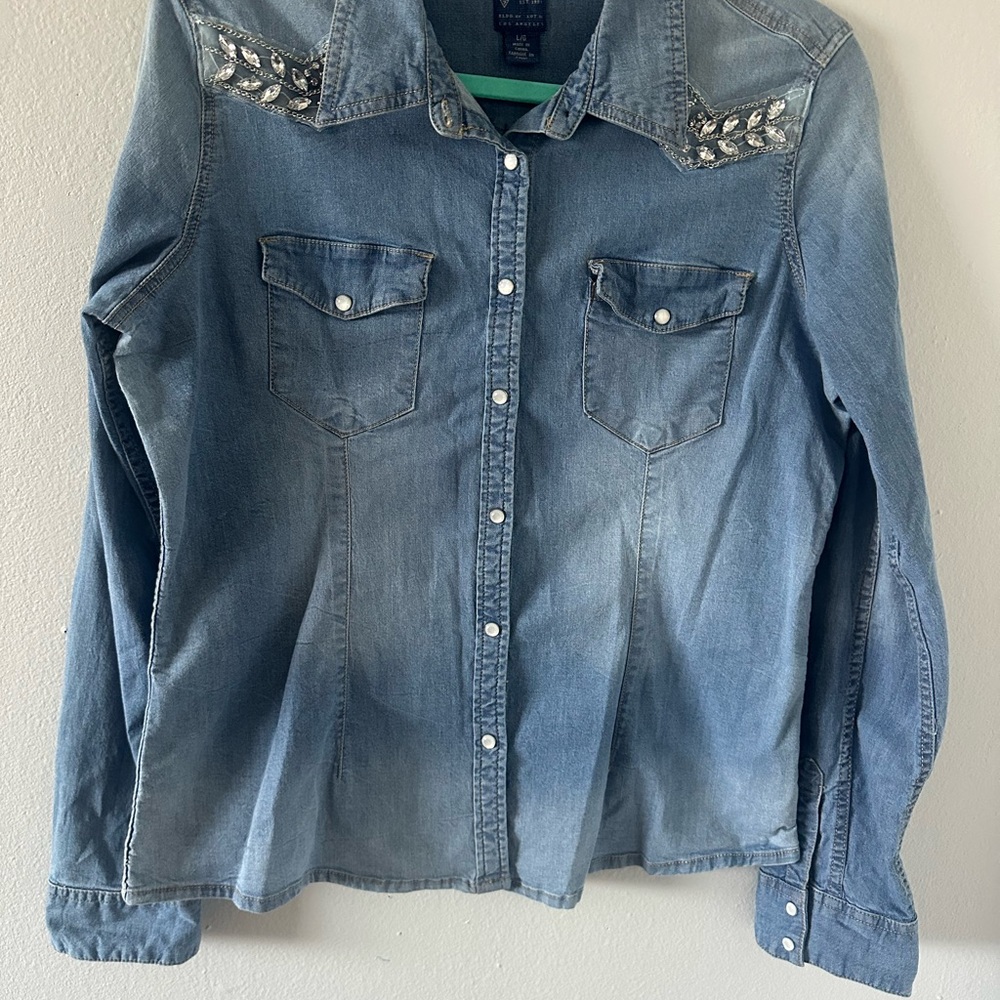 Guess Blue Denim Shirt